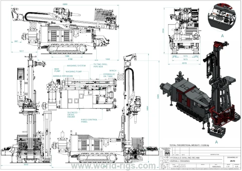 Massenza Hydraulic Crawler Drilling Rig Model Mi8 for Sale